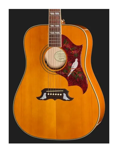 Epiphone Dove Studio Nat, buca e rosetta, scatto 4