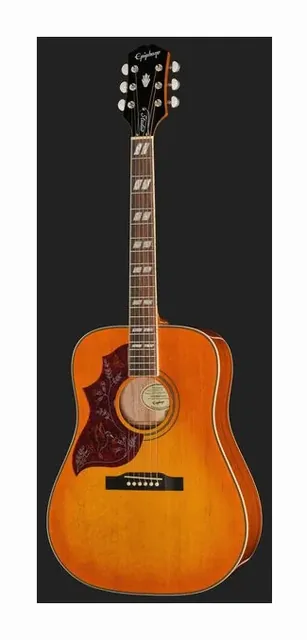 Epiphone Hummingbird Studio HCS LH, tastiera e capotasto, scatto 2