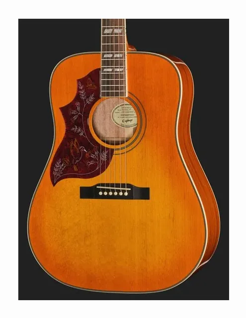 Epiphone Hummingbird Studio HCS LH, ponte e selletta, scatto 4