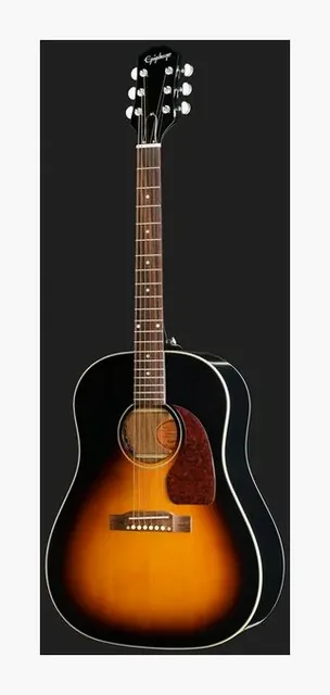 Epiphone J-45 Standard Vintage Sunburst, tastiera e capotasto, scatto 2