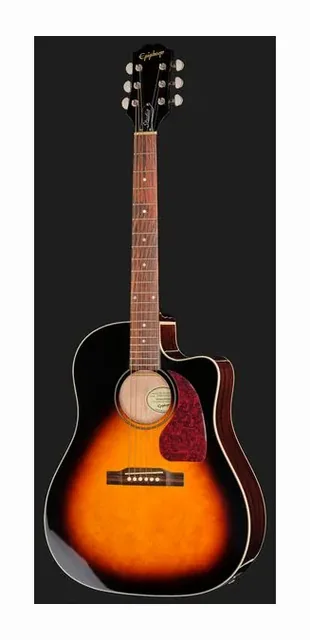 Epiphone J-45 Studio EC VS, tastiera e capotasto, scatto 2