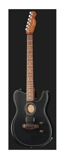 Fender Acoustasonic Standard Tele BLK, buca e rosetta, scatto 2