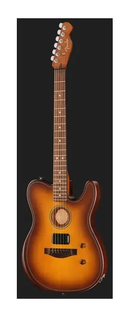 Fender Acoustasonic Standard Tele HSB, fondo e fasce, scatto 2
