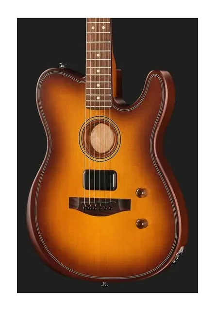 Fender Acoustasonic Standard Tele HSB, cassa vista di fronte, scatto 4