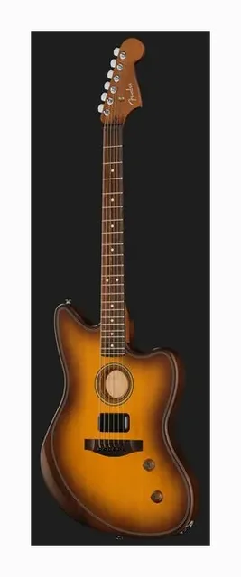 Fender Acoustasonic Std Jazzm HSB, ponte e selletta, scatto 2