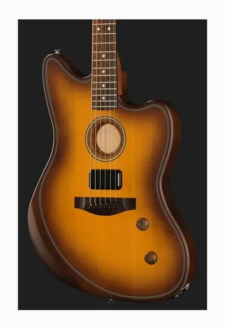 Fender Acoustasonic Std Jazzm HSB, tastiera e capotasto, scatto 4