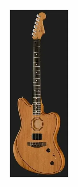 Fender AM Acoustasonic Jazzm. Mah NAT, tastiera e capotasto, scatto 2