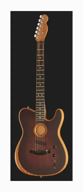 Fender AM Acoustasonic Tele Mah BB, tastiera e capotasto, scatto 2
