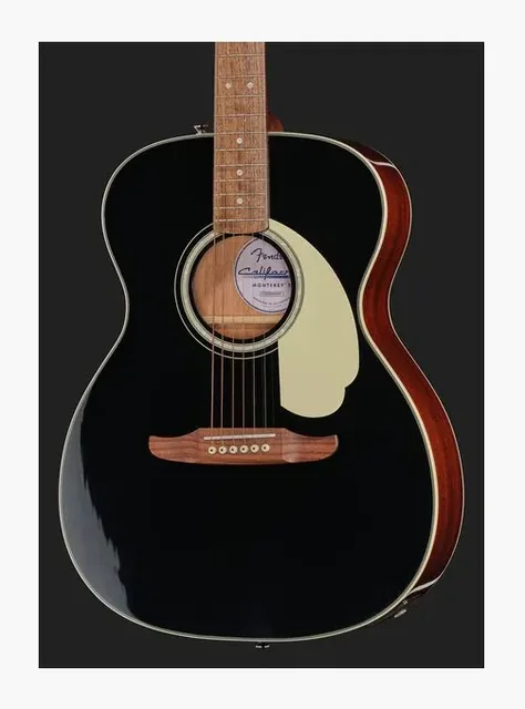 Fender CA DLX Monterey E BLK, tastiera e capotasto, scatto 4