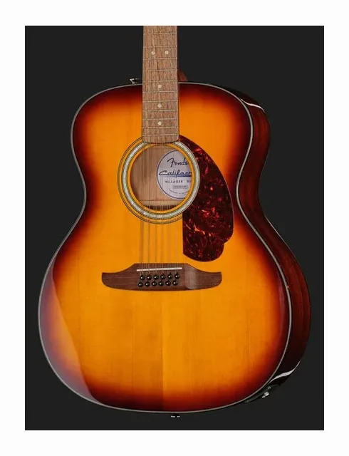 Fender CA DLX Villager E HSB, fondo e fasce, scatto 4