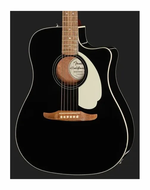 Fender CA STD Redondo CE IPG BLK, buca e rosetta, scatto 4