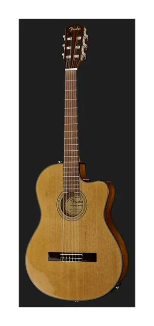 Fender CN-140SCE Thinline Natural, paletta a finestre e meccaniche, scatto 2