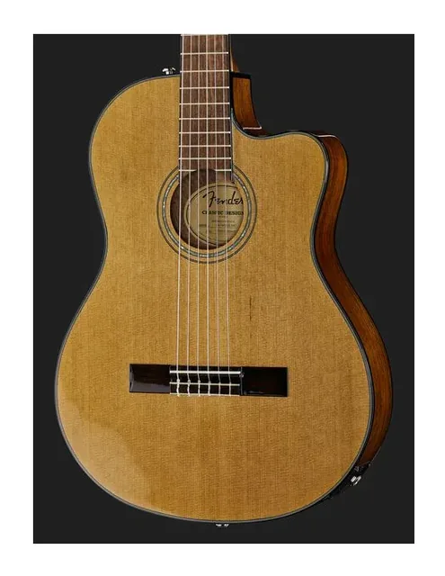 Fender CN-140SCE Thinline Natural, ponte e cordiera, scatto 4