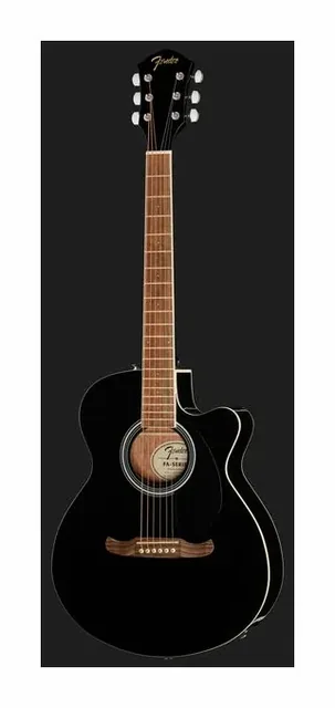 Fender FA-135CE Concert WN Black, ponte e selletta, scatto 2