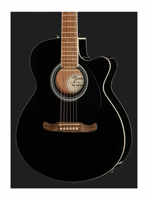 Fender FA-135CE Concert WN Black, ponte e selletta, scatto 4