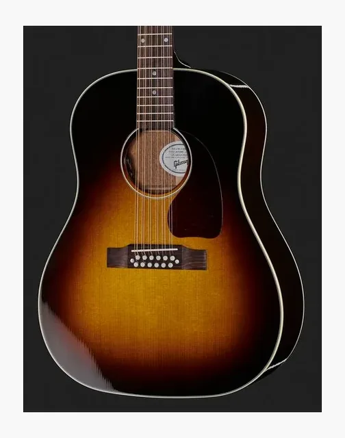 Gibson J-45 Standard 12 String VSB, cassa vista di fronte, scatto 4