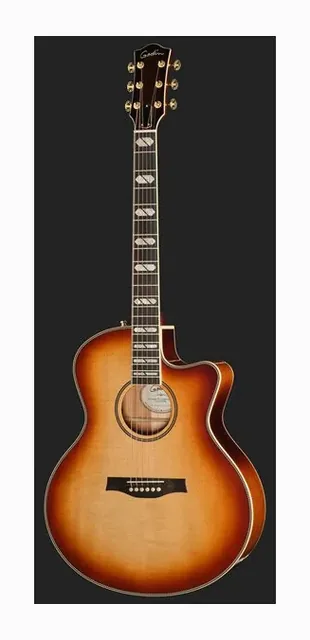 Godin Connaisseur MJ Sunsetburst Mah, fondo e fasce, scatto 2