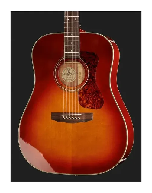 Guild D-140 Cherry Burst, tastiera e capotasto, scatto 4