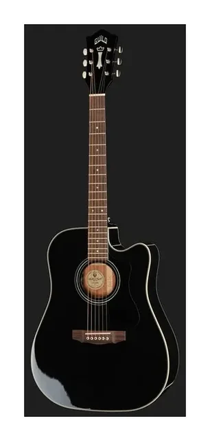 Guild D-140ce Black, fondo e fasce, scatto 2