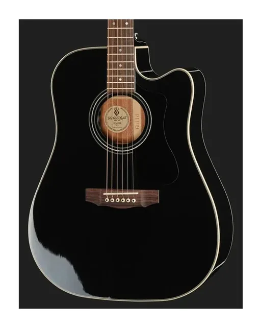 Guild D-140ce Black, ponte e selletta, scatto 4