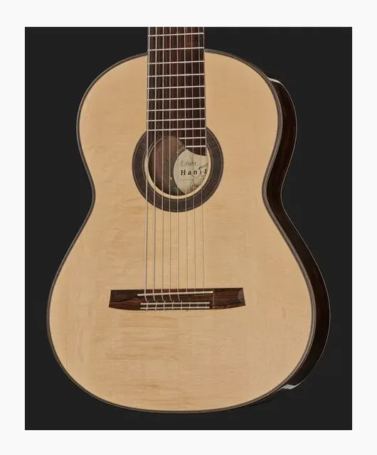 Hanika 8-Meister Concertguitar, ponte e cordiera, scatto 4