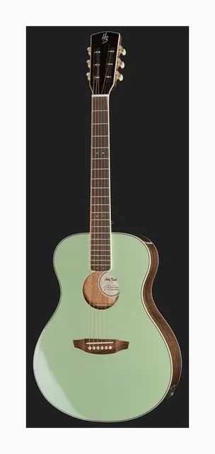 Harley Benton CLF-50E Jade Metallic, ponte e selletta, scatto 2