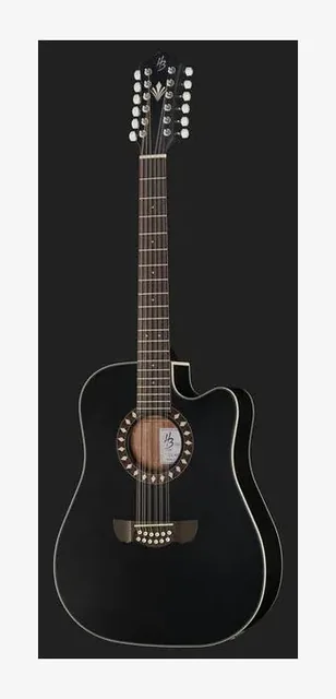 Harley Benton Custom Line CLD-10SCE-12BKS, paletta e meccaniche, scatto 2