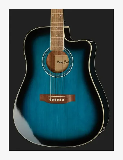 Harley Benton D-120CE TB, cassa vista di fronte, scatto 4