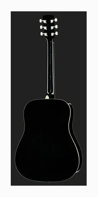 Harley Benton D-120LH BK, buca e rosetta, scatto 3