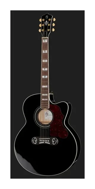 Harley Benton HB Custom Line King-CE BK, fondo e fasce, scatto 2