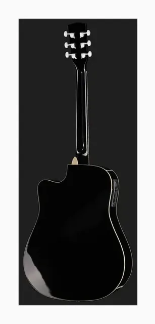Harley Benton D-120CE BK, ponte e selletta, scatto 3
