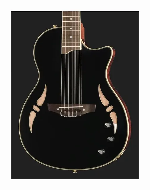 Harley Benton Nashville Nylon Black, buca e rosetta, scatto 4