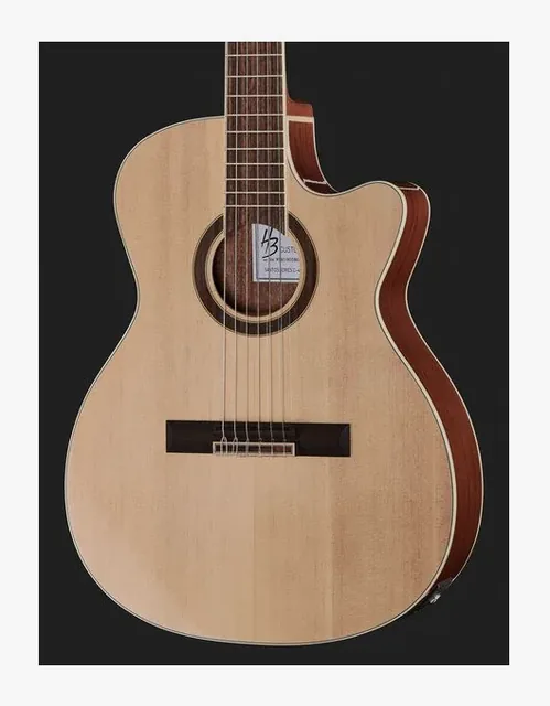Harley Benton Santos Series C-40SCE N w/Bag, ponte e cordiera, scatto 3