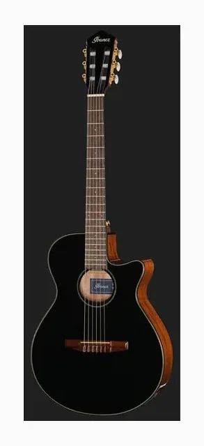 Ibanez AEG50N-BKH Nylon, paletta a finestre e meccaniche, scatto 2