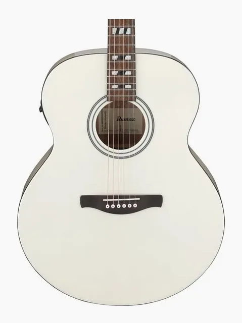 Ibanez AJ70M2E-PW, buca e rosetta, scatto 4