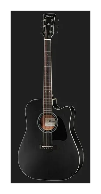 Ibanez AW84CE-WK Artwood, buca e rosetta, scatto 2