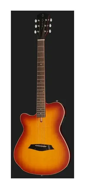 Larry Carlton G5A Tobacco Sunburst LH, ponte e selletta, scatto 2