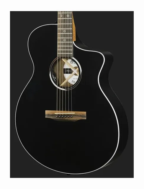 Martin Guitar SC-13 all Satin Black BR, buca e rosetta, scatto 4
