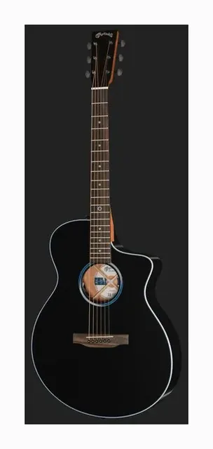 Martin Guitar SCE all Satin Black BS, buca e rosetta, scatto 2