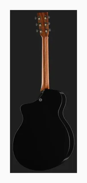 Martin Guitar SCE all Satin Black BS, buca e rosetta, scatto 3