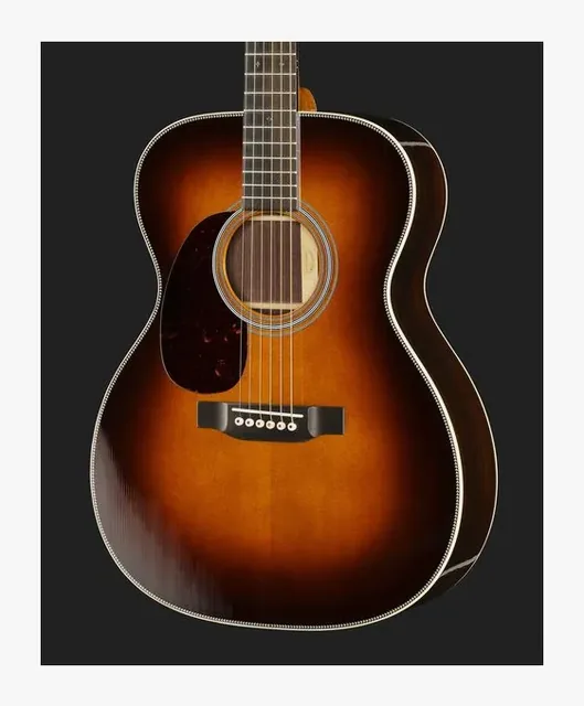 Martin Guitar 00028 Sunburst LH, buca e rosetta, scatto 4