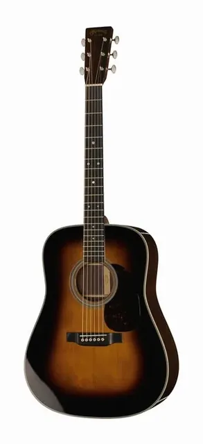 Martin Guitar D-28 Sunburst su sfondo neutro