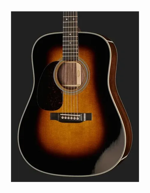 Martin Guitar D-28 Sunburst Lefthand, buca e rosetta, scatto 4