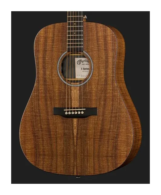 Martin Guitar DX1E Koa, cassa vista di fronte, scatto 4