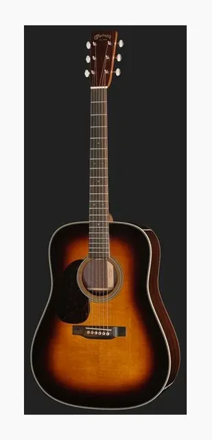 Martin Guitar HD28 Sunburst LH, cassa vista di fronte, scatto 2