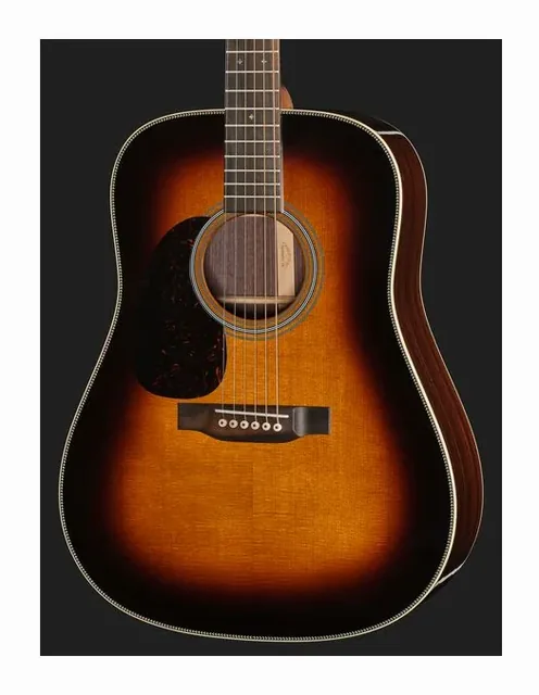Martin Guitar HD28 Sunburst LH, cassa vista di fronte, scatto 4