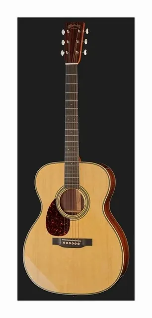 Martin Guitar OM28E LRB LH, cassa vista di fronte, scatto 2