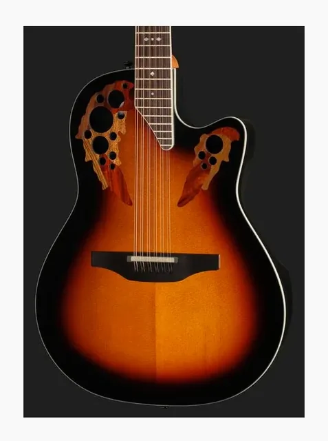 Ovation 2758-NEB-G 12 String Elite Pro, cassa vista di fronte, scatto 4