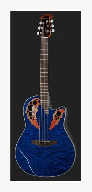 Ovation Celebrity ElitePlusCE44P-8TQ-G, cassa vista di fronte, scatto 2
