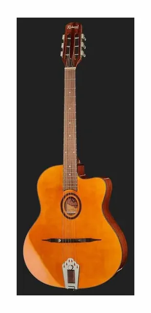 Richwood RM-70-NT Hot Club Jazz Guitar, ponte e selletta, scatto 2